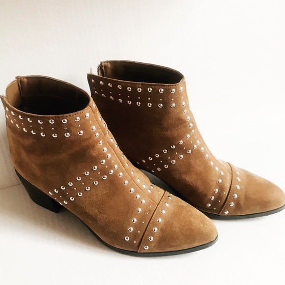 Fergalicious Shoes - FERGALICIOUS Tan Suede Ankle Boots/Booties Size7